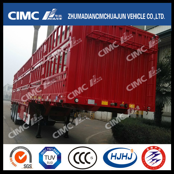 Cimc Huajun High Quality 3 Axles Gooseneck Stake Semi Trailer 