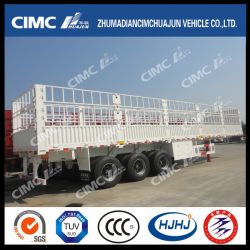 Cimc Huajun Double-Stake Cargo Semi Trailer with Competitive Price