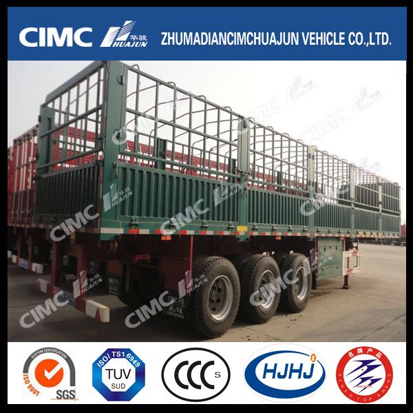 Cimc Huajun Stake-Cargo Trailer with Roof Rail 