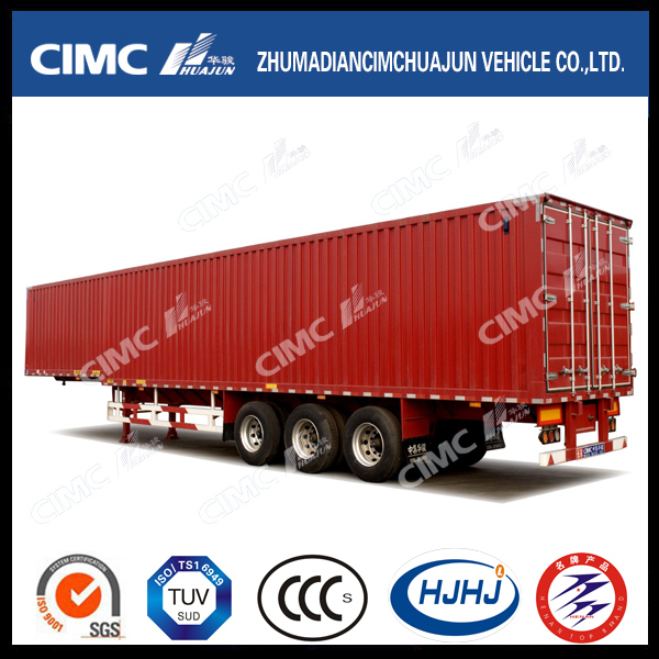 3axle Cargo-Carrying Van Semi-Trailer with Lower Gravity Center 