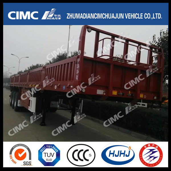 Cimc Huajun H70 High Tensile Steel 3 Axles Fence-Cargo Trailer 