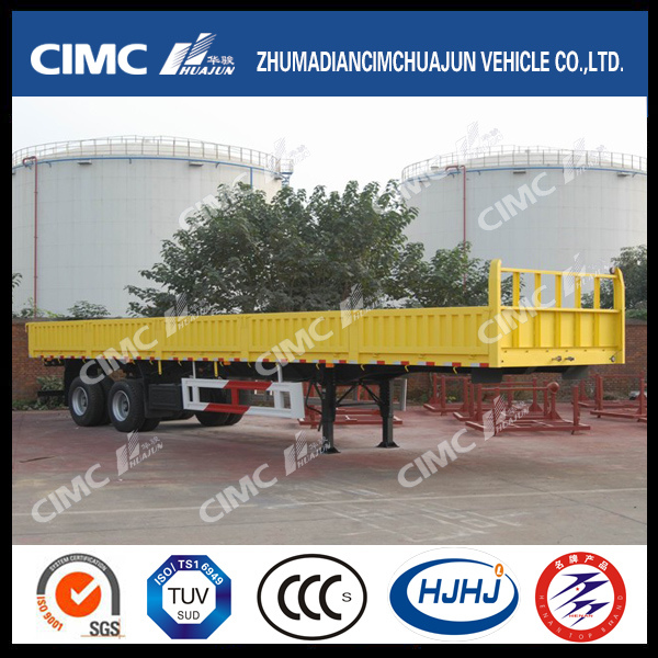 Cimc Huajun 2axle Lightweight Fence Trailer with 600mm Side Wall 