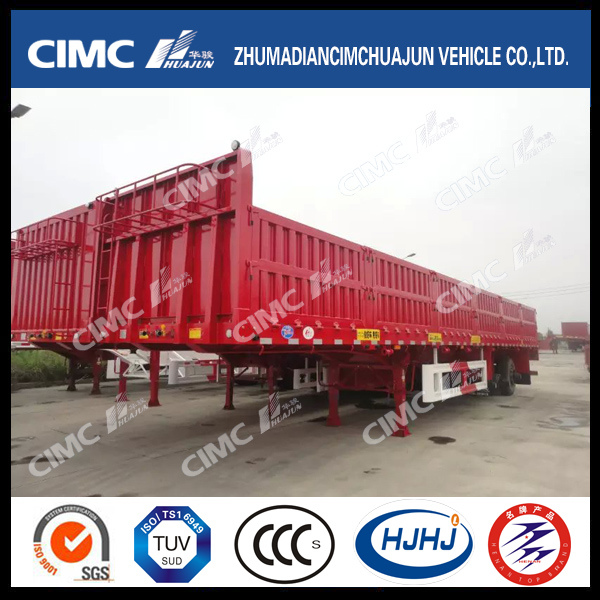 (high load capacity) Cimc Huajun 3axle 2-Group Fence Semi Trailer 