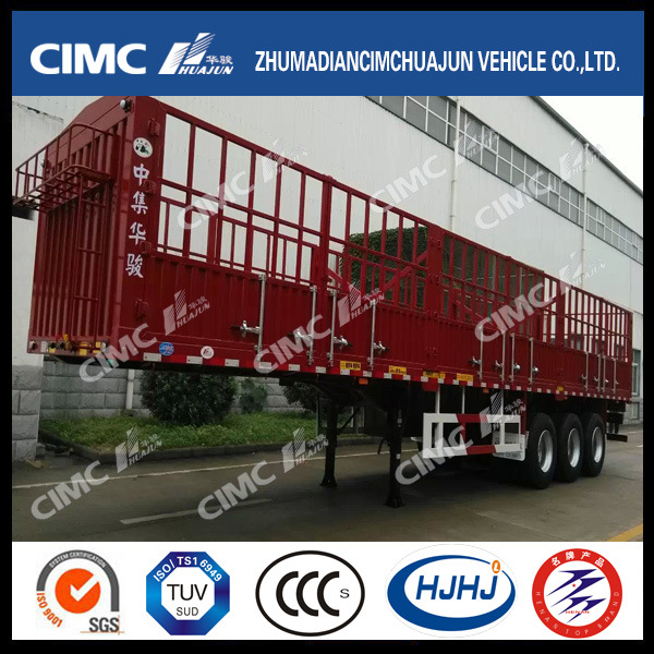 Popular Cimc Huajun Standard Cargo Stake Semi Trailer 