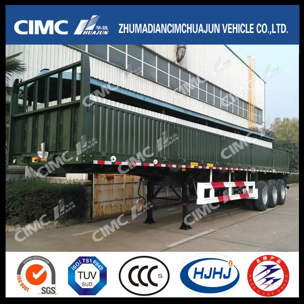 Cimc Huajun Heavy-Duty 800mm-Side-Wall Semi-Trailer with More Load Capacity 