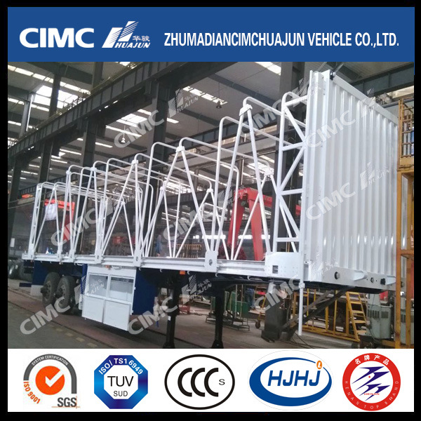 Cimc Huajun 3axle Van Trailer with Side Curtain 