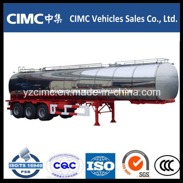 Cimc Stainless Steel Oil Fuel Tank Trailer 