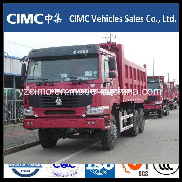 Sinotruk HOWO 6X4 336HP Red Color Dump Truck for Ethiopia 