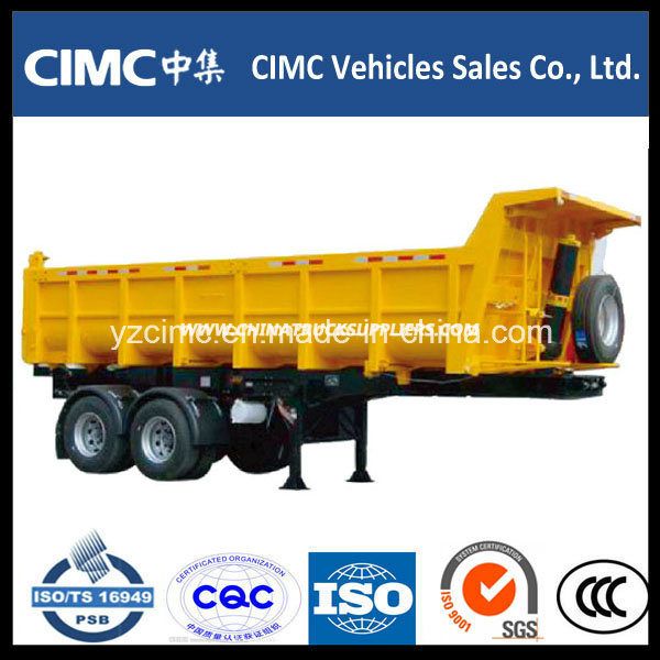 Cimc 2 Axles Dump Semi Trailer Truck 