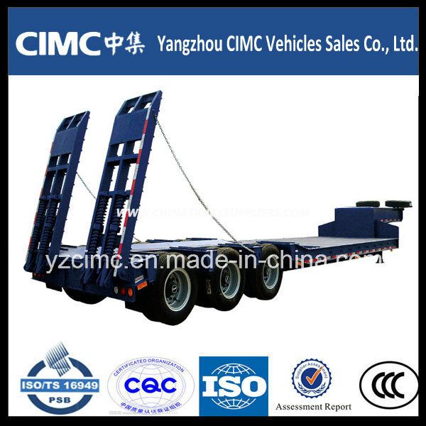 Cimc 3 Axle 50 Ton Low Bed Truck Trailer Detach Lowbed 