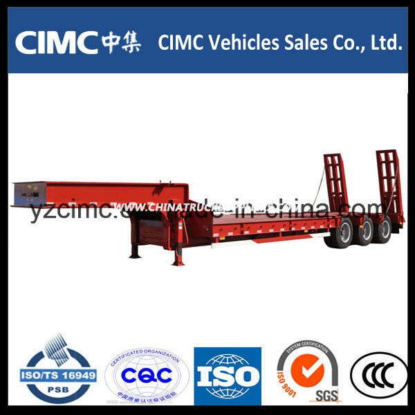 Cimc 70ton 3 Axles Low Bed Trailer 