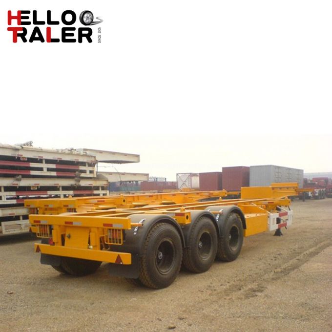 China 3 Axles 40ton 40FT Container Skeleton Trailer 