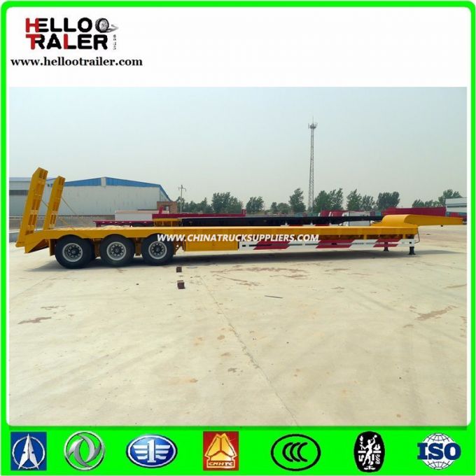 3 Axle Low Bed Excavator Transport Trailer 