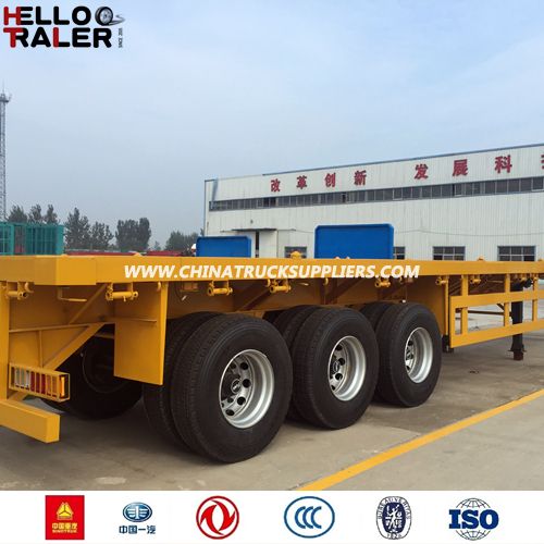 40 Tons 3 Axle 40FT Flatbed Trailer for Sale 