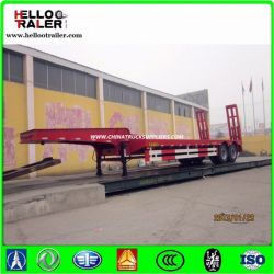 2 Axles 40 Ton Lowboy Truck Trailers