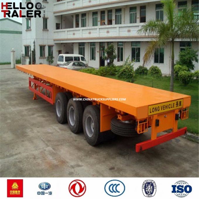 3 BPW Axles 40FT Container Flatbed Semi Trailer 