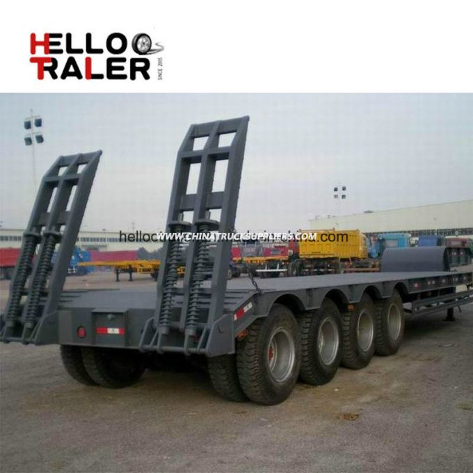 China Factory 50 Ton 3 Axle BPW Axle Low Bed Trailer for Sale 