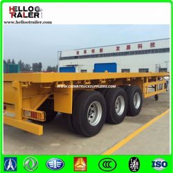 Flatbed Semi Trailer for Transporting 20FT/40FT Container