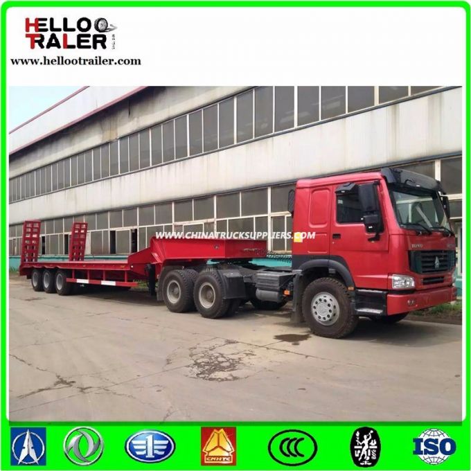 Heavy Duty 60 Tons Low Bed Trailer Dimensions 