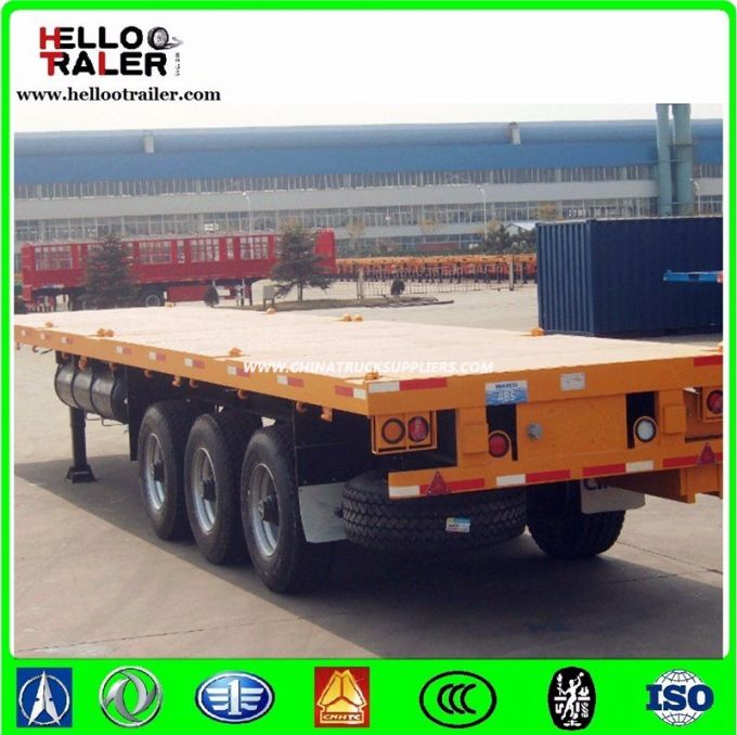 3 Axle 40FT Container Flatbed Trailer with Twist Lock 