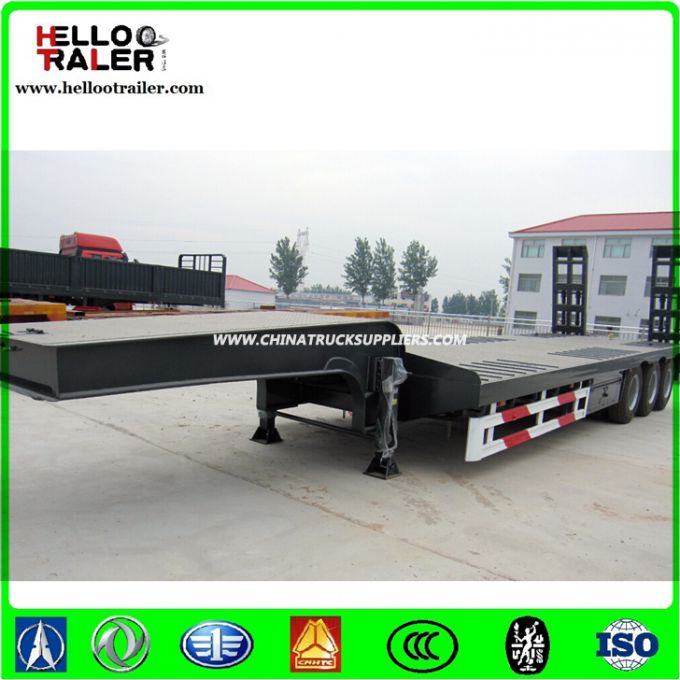 China Trailer Manufacturer with Sinotruk Tractor Low Boy Trailer 