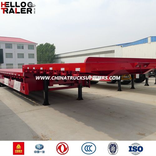 Flat Bed Model Gooseneck Semi Trailer for Sale 