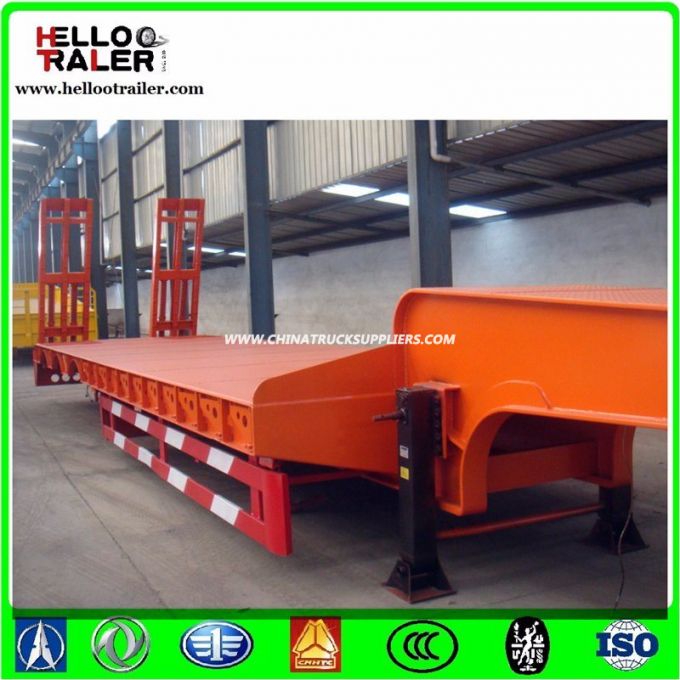 3 Axle 60 Ton Lowbed Trailer with Specification 