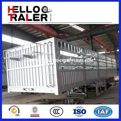 Factory 3 Axle Fence Trailer with Side Wall and Stage