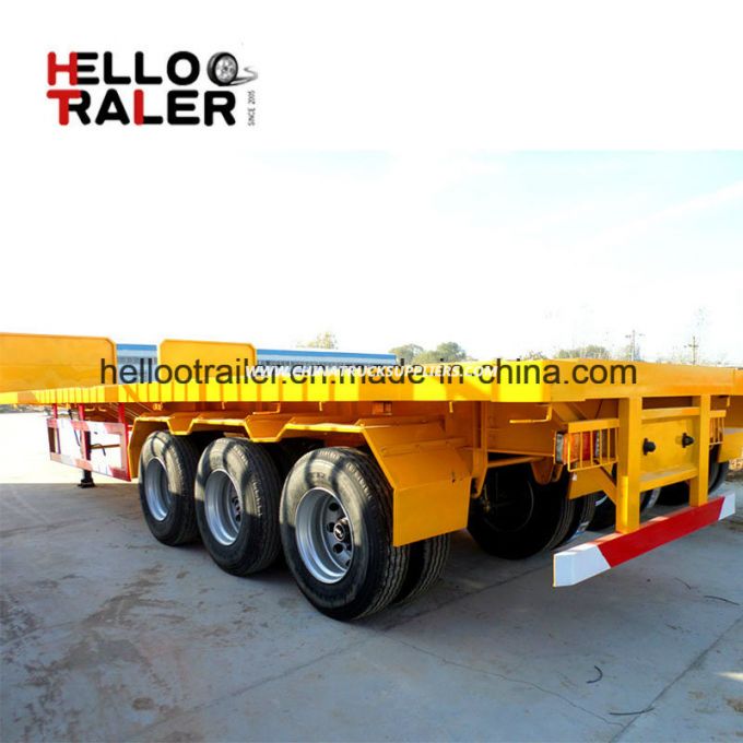 2 Axle Flatbed Container Trailer for 20FT 40FT Container Trailer 