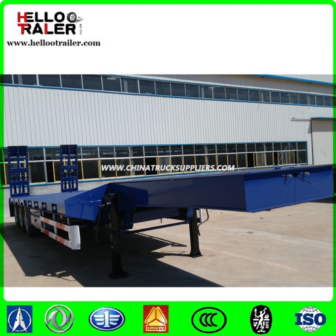 60tons Lowbody Trailer Drop Deck 3 Axles Lowbed Trailer 