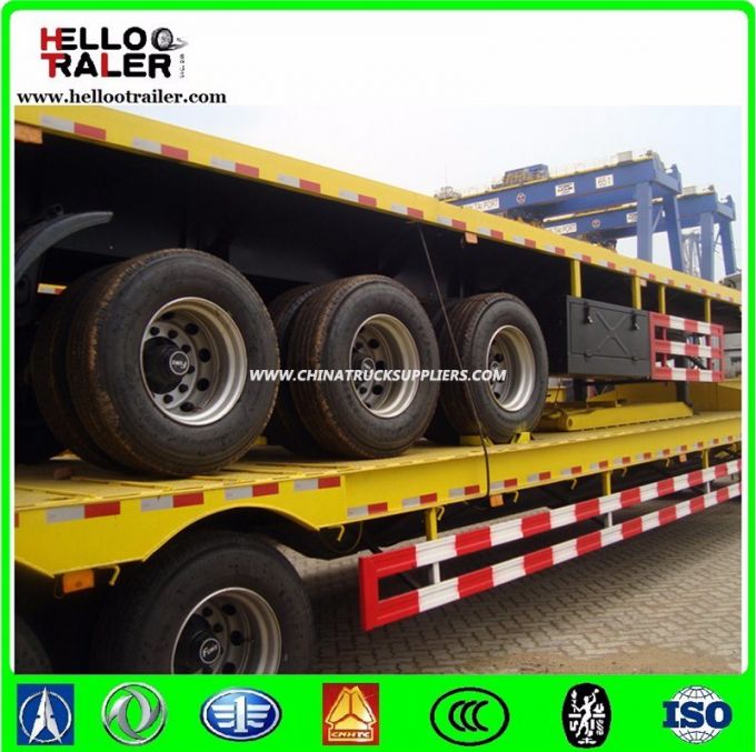 China 3 Axle 40FT Flatbed Trailer 48FT Container Trailer 