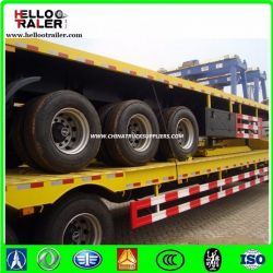 China 3 Axle 40FT Flatbed Trailer 48FT Container Trailer