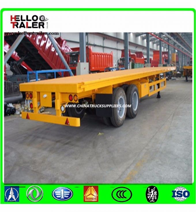 2 Axle 20FT 30ton Container Platform Trailer for Sale 