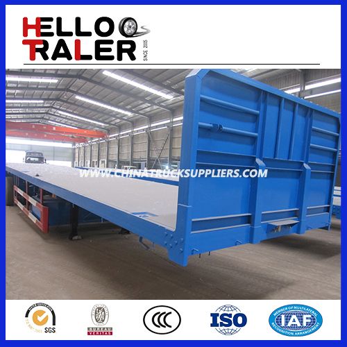 40 Feet Tri-Axle Flatbed Truck with Head Board 