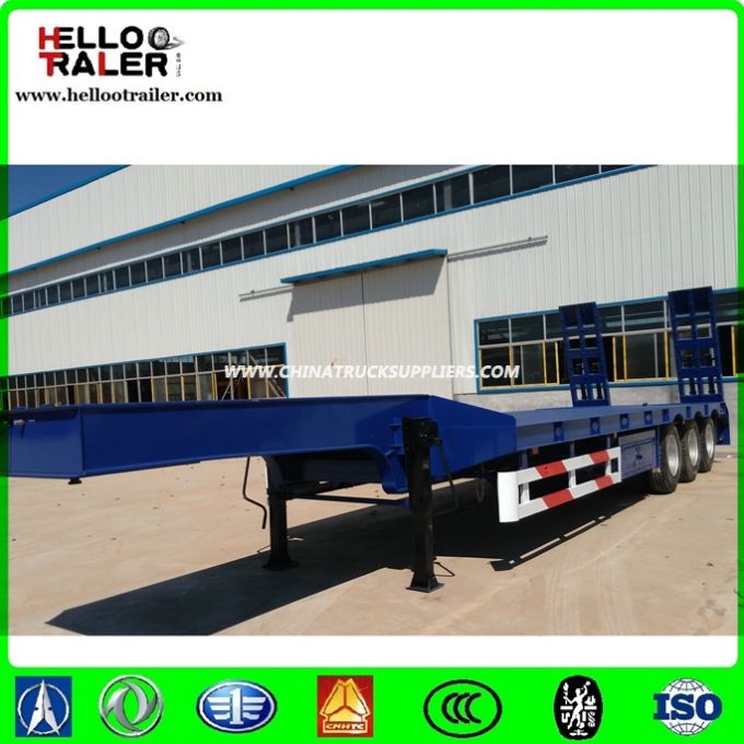 50ton 3 Axle 40FT Low Bed Trailer 