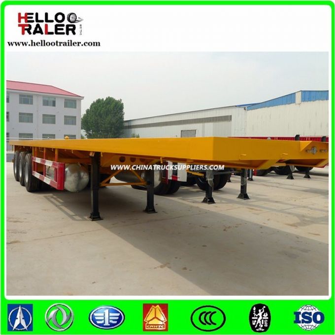 3 Axles 40FT Container Flat Bed Semi Trailer 