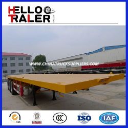 Factory Manufacture Steel 40FT Flat Deck Semi Trailer