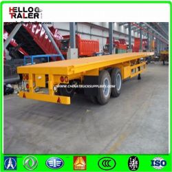 Chinese 2 Axle Container Flatbed Semi Trailer 20 Feet Container Trailer