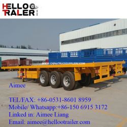 3 Axles 40FT Logging Container Flatbed Truck Trailer