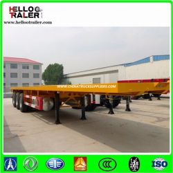 3 Axles 40ton 40FT Flatbed Container Semi Trailer (export to Mozambique)