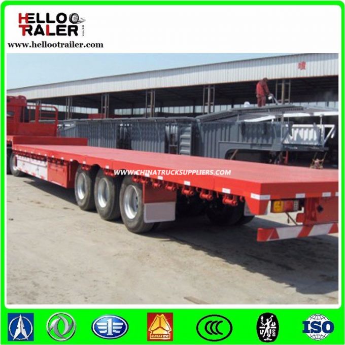 China Container Frame Trailers 3 Axles 40FT Flatbed Semi Trailer 