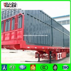 China 3 Axle Container Semi Trailer 40 Ton Flatbed Semi Trailer