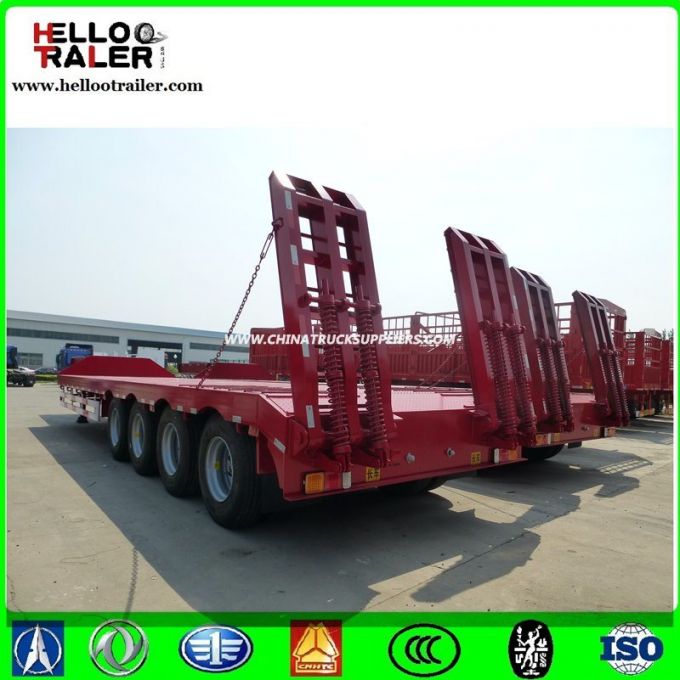 4 Axle Hydraulic Extendable Low Bed Trailer 