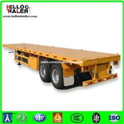 3 Axles BPW Axles 40FT Container Flatbed Semi Trailer