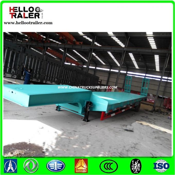 Heavy Duty Low Bed Semi Trailer with 30-60 Tons Low Loader Truck Trailer 