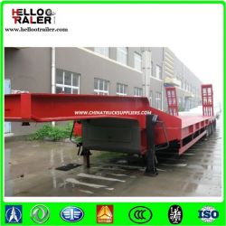 China Tri Axle 60 Tons Utility Trailer Low Bed Trailer