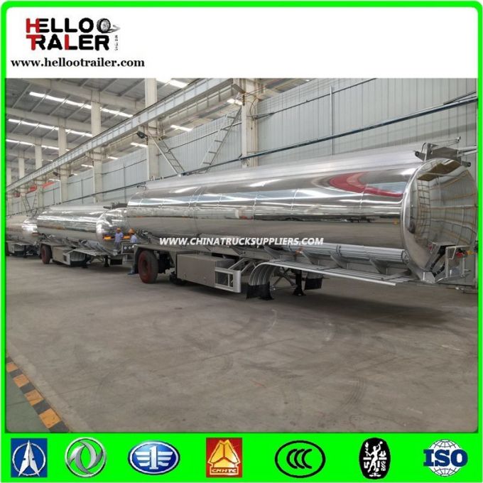 Saso Certificated 42000 Liters Fuel Gasoline Aluminum Tanker Trailer 