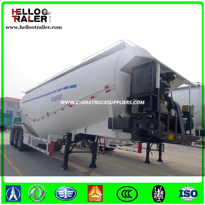 Hot Sale 30-60m3 Bulk Cement Tank Semi-Trailer with Bohai Brand Compressor 