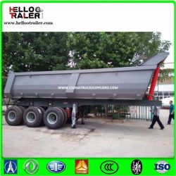 Tri Axle 25cbm Dump Semi Trailers for Rock Transport