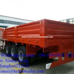 Chinese 40 Feet Sidewall Cargo Box Truck Trailer Tri-Axle Cargo Semi Trailer